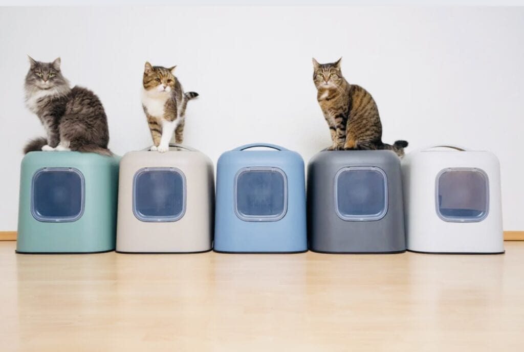 self cleaning cat litter tray